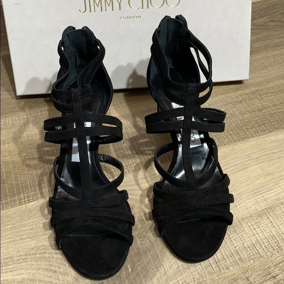 Jimmy Choo Black Strappy Heels 36.5 - Picture 4 of 4